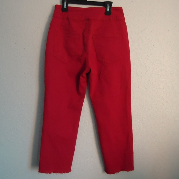 Ethyl Clothing Women's Red Stretch Denim Jeans Size-2 - Picture 3 of 8